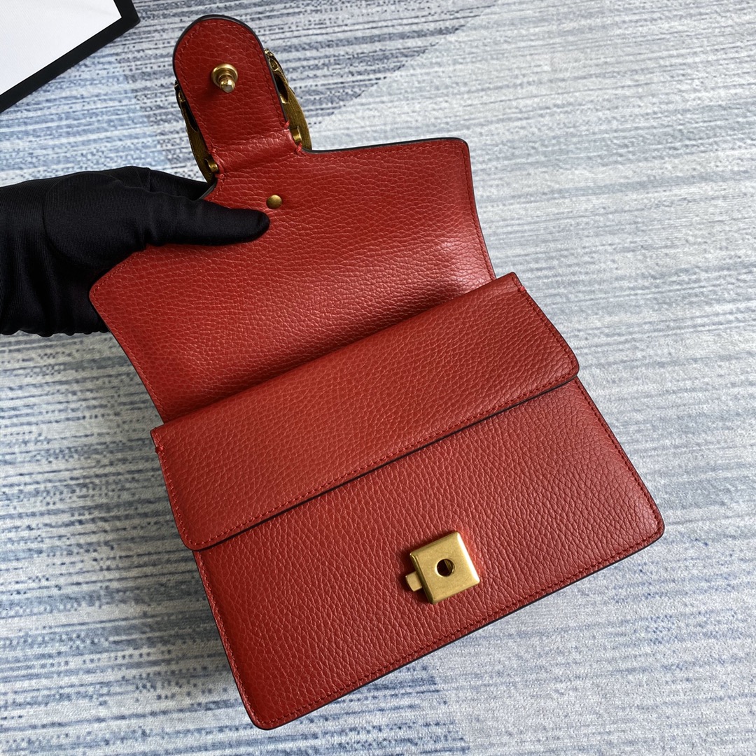 Gucci Dionysus Leather Mini Bag Red Shoulder Bag 421970